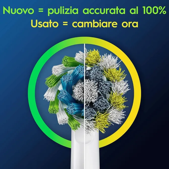 Oral-B Testina Di Ricambio PRO Cross Action Bianca, Confezione Da 10 Testine
