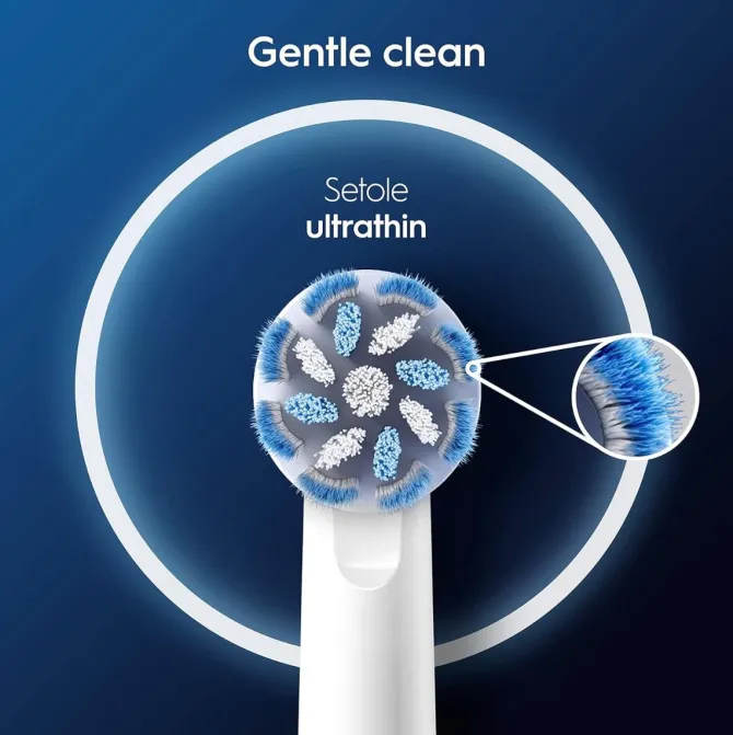 Oral-B Testina Di Ricambio PRO Sensitive Clean Bianca, Confezione Da 10 Testine