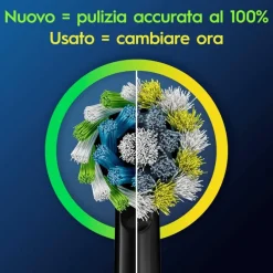 Oral-B Testine di Ricambio Pro, Cross Action, Nere, 10 Ricambi - 10 Testine di Ricambio per Spazzolino Elettrico, Autentiche, Setole Angolate che si Adattano a ogni Dente per una Pulizia Profonda
