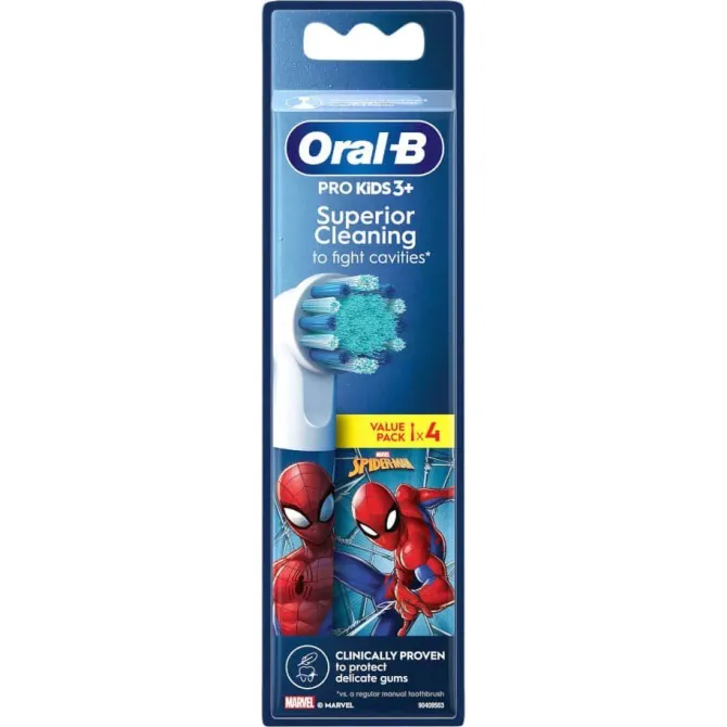 ORAL-B - Testine Ricambio PW REFILL EB10S SPIDERMAN 4CT