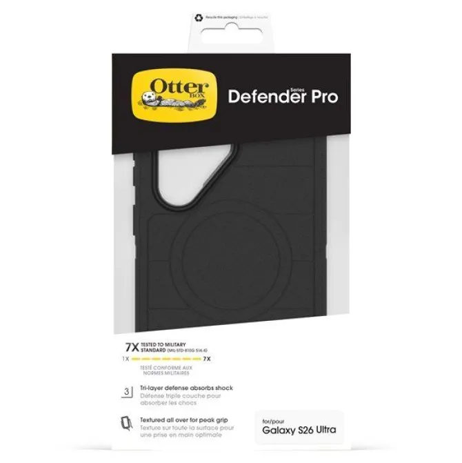 Otterbox Defender Pro XT Clear per Galaxy S26 Ultra Dark Side – Protezione massima