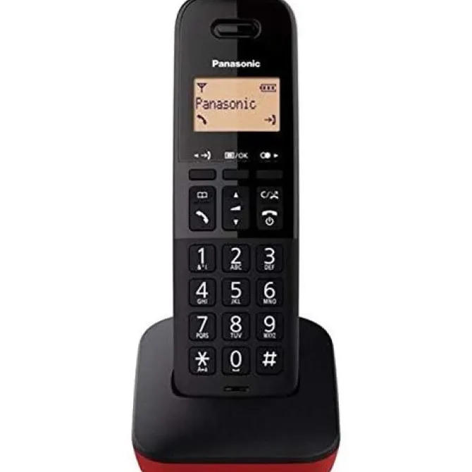 Panasonic KX-TGB610JTR telefono Telefono analogico/DECT Nero, Rosso Identificato