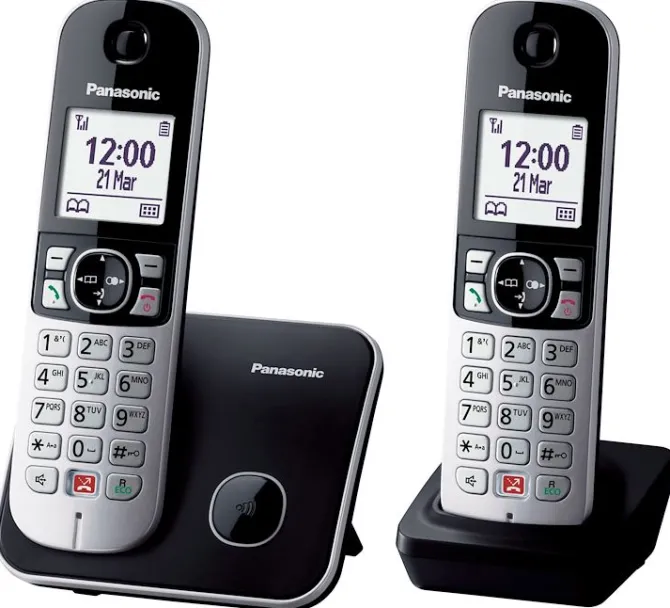 Panasonic KX-TG6852JTB 2 Cordless Nero