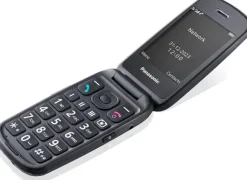 Panasonic KX-TU550EXC Telefono 4G Cellulare Essenziale per Anziani a Conchiglia, Fotocamera da 1.2MP, Telefono per Anziani con Schermo Grande da 2.8