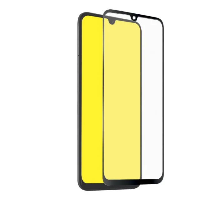 Pellicola protettiva per Samsung Galaxy A20e in vetro temperato con bordi in silicone nero