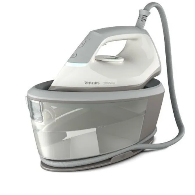 PHILIPS Ferro da Stiro con Caldaia a Vapore Potenza 2400 W Capacità 1,4 Litri colore Grigio Bianco Serie 2000 - PSG2000/80