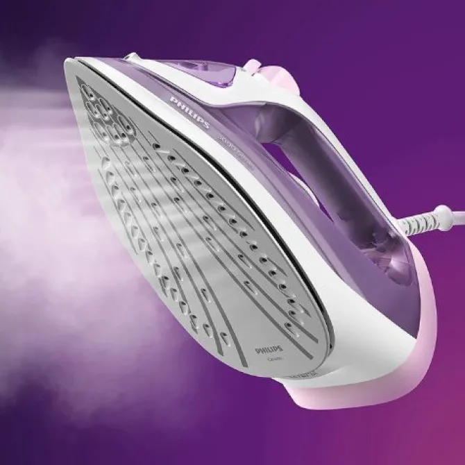 PHILIPS Ferro da Stiro 3000 series DST3010/30 a Vapore Ceramica 2000 W Porpora Bianco