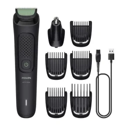 Philips Multigroom 7-in-1 Rifinitore Viso Capelli Corpo con Lame Autoaffilanti