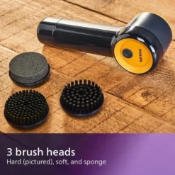PHILIPS Sneaker Cleaner - Kit Pulizia Scarpe con 3 Spazzole Intercambiabili,Blu/Giallo - GCA1000/60