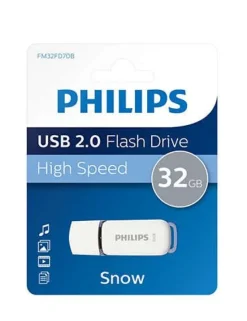 Philips - SNOW Chiavetta USB 32 GB Grigio FM32FD70B/00 USB 2.0 - Blu, Bianco