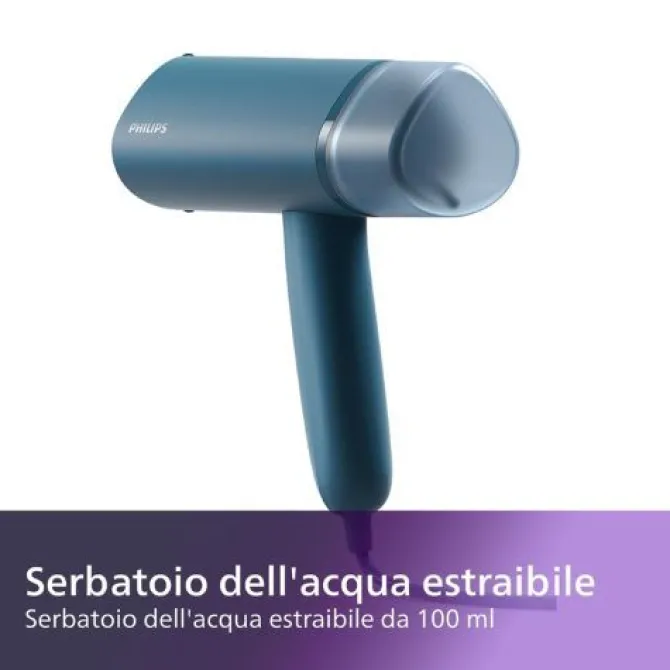 Philips Stiratrice verticale a vapore Serie 3000 STH3000/20- 1000 W, Serbatoio da 100 ml - Blu