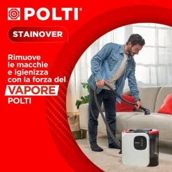 Polti StainOver SC30, lavatappeti con funzione pulitore a vapore, 4 funzioni in 1