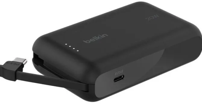 Power Bank Belkin 10.000 mAh con Cavo USB-C Integrato