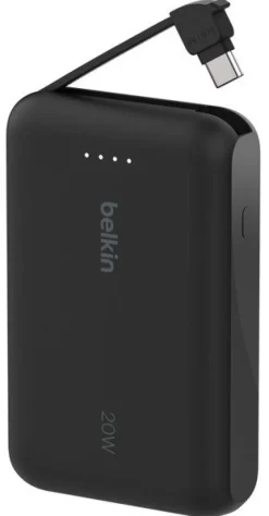 Power Bank Belkin 10.000 mAh con Cavo USB-C Integrato