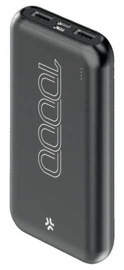 Power Bank Celly PBE10000C 10000mAh Nero con USB-A e 2 USB-C