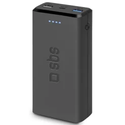 Power Bank SBS 20.000 mAh Extra Slim con Ricarica Rapida USB e USB-C