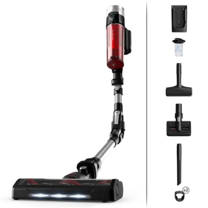 Rowenta X-Force Flex 9.60 RH2077WO aspirapolvere senza filo Nero, Rosso Senza sacchetto
