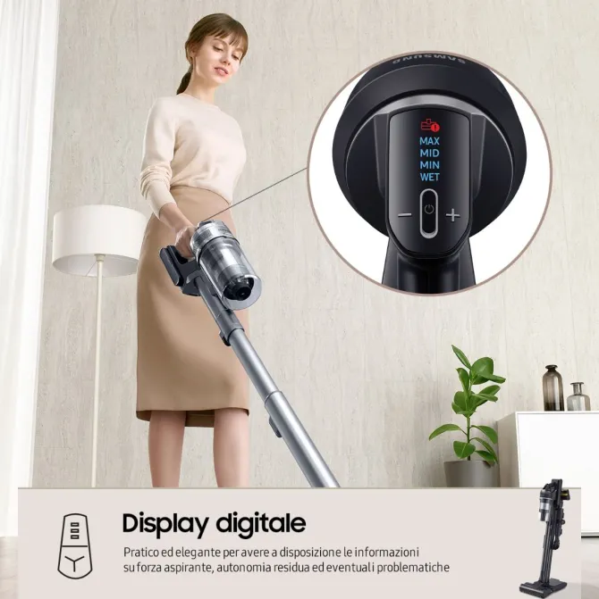Samsung Aspirapolvere senza filo Jet™ 95 complete extra 210W VS20C9554TK