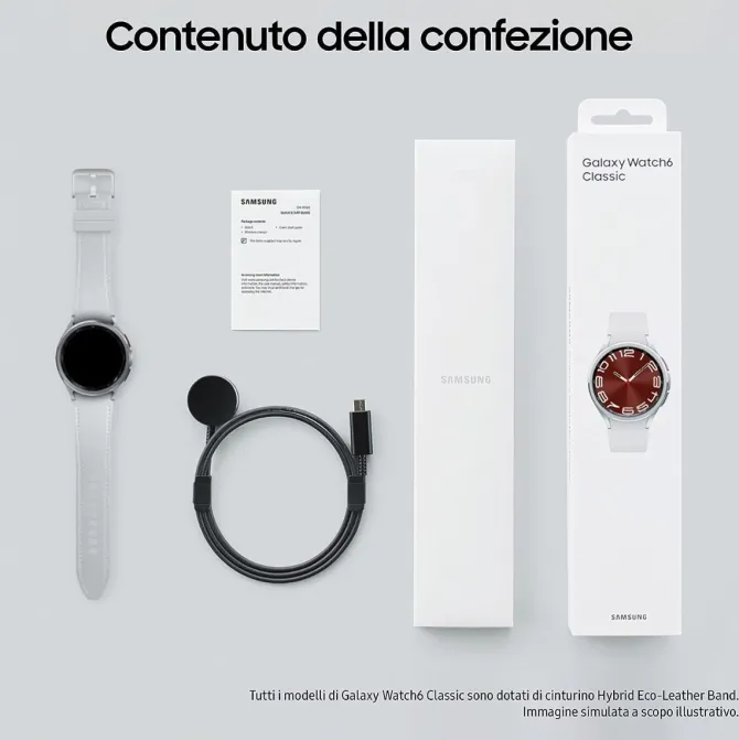 Samsung Galaxy Watch6 Classic 43mm Smartwatch Fitness Tracker Silver