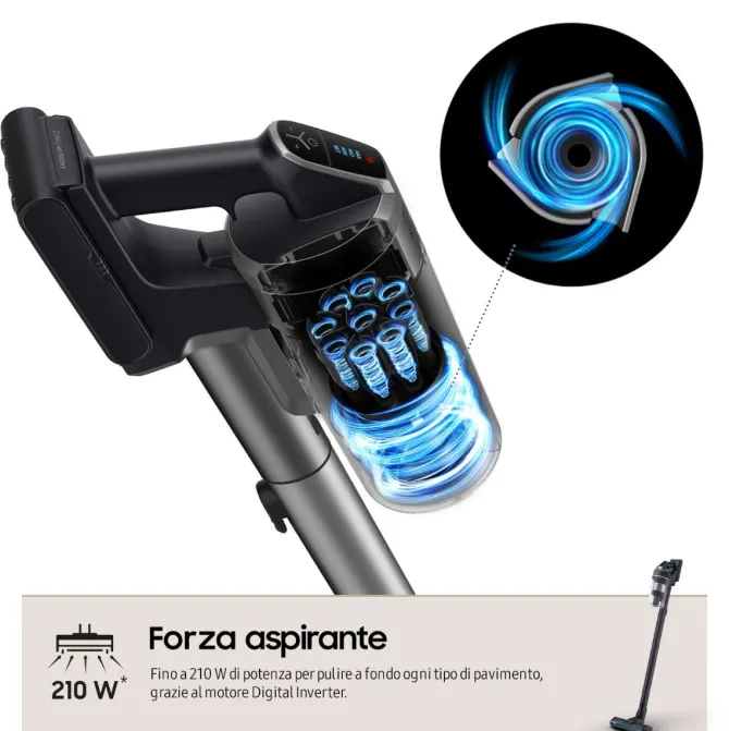 SAMSUNG - Scopa elettrica JET 85™ PREMIUM VS20C852FTB - Midnight Bluet