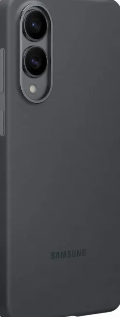 SAMSUNG Silicone Case Cover morbida in silicone per Samsung S25 Edge - Nero