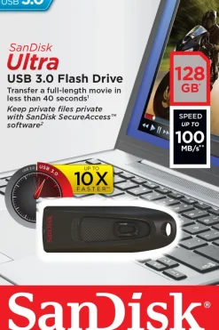 SanDisk Ultra unità flash USB 128 GB USB tipo A 3.2 Gen 1 (3.1 Gen 1) Nero