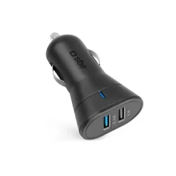 SBS Caricabatterie da auto con 2 uscite USB