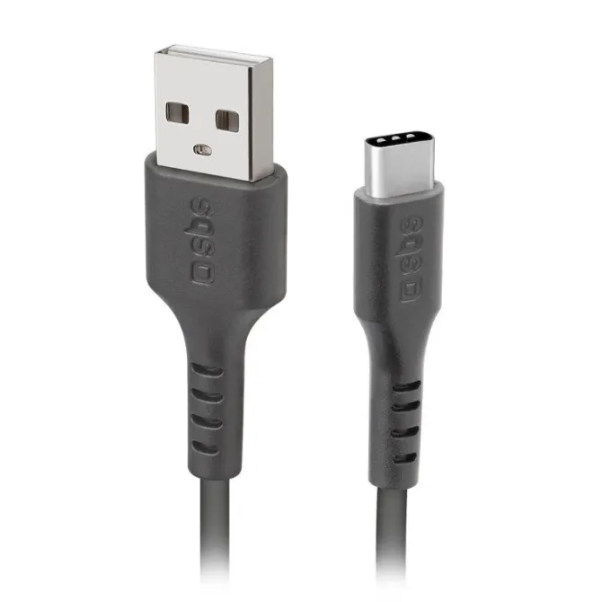 SBS Cavo dati e ricarica Type-C 3 metri USB 2.0 Nero