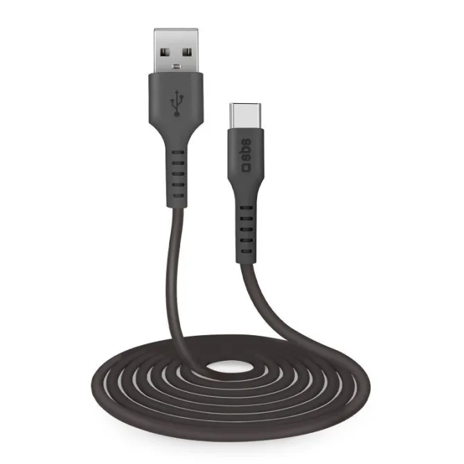 SBS Cavo dati e ricarica Type-C 3 metri USB 2.0 Nero