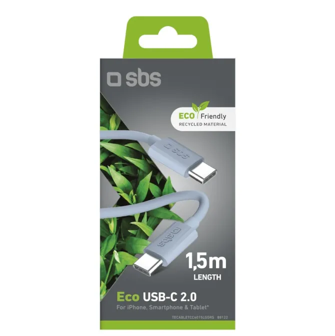 SBS - Cavo type-C to Type-C TECABLETCC6015LGGRS - Verde