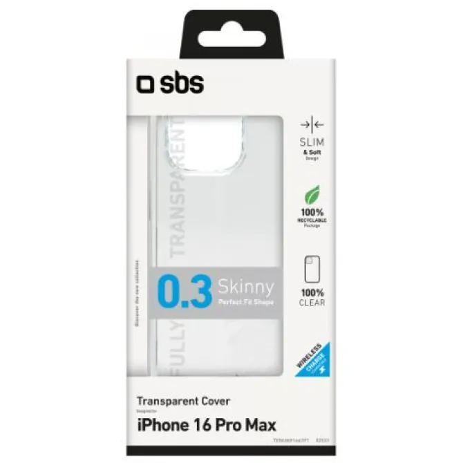 SBS COVER 0.3 SKINNY TPU IPHONE 16 PRO MAX