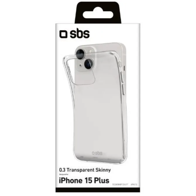 Sbs - Custodia Skinny per Iphone 15 Plus Trasparente