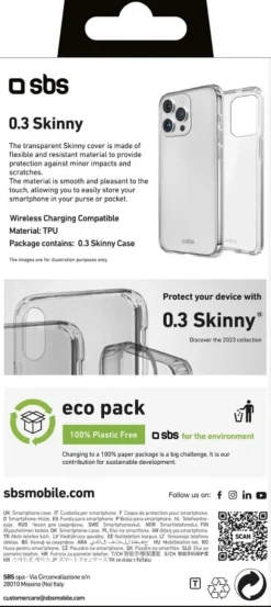SBS - Custodia TESKINIP1567PT per Iphone 15 Pro Max Trasparente