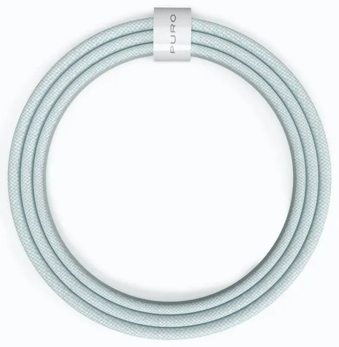 SBS - PUCCCFABK415MTLBLUE - Cavo in tessuto per iPhone 15 - Azzurro