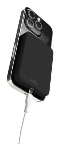 SBS - PUFCBB40P2MAGBLK - Mini Power Bank 4200mAh, MagSafe USB-C, Slim Power Mag per IPhone - Nero