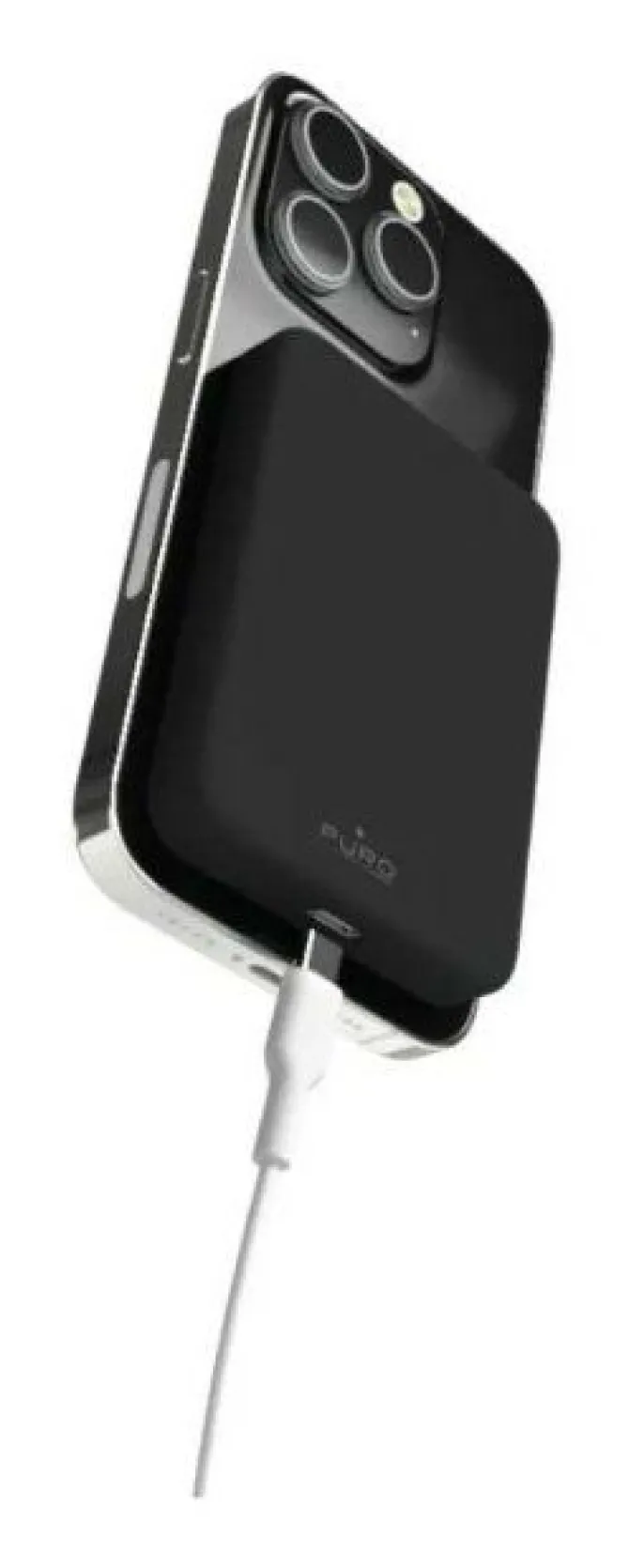 SBS - PUFCBB40P2MAGBLK - Mini Power Bank 4200mAh, MagSafe USB-C, Slim Power Mag per IPhone - Nero