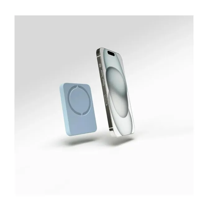 SBS - PUFCBB40P2MAGLBLUE - Mini Power Bank 4200mAh, MagSafe USB-C, Slim Power Mag per iPhone - Powder Blue