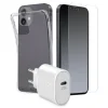 SBS Set custodia/vetroproteggischermo Sbs 3in1 con alimentatore da rete TETR1CPD20 per iPhone 13 Trasparente