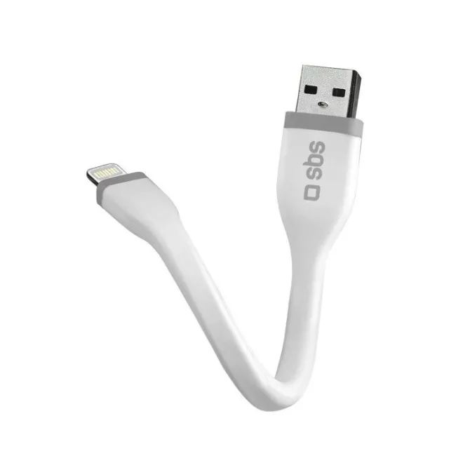 SBS TECABLELIGSHFLATW cavo Lightning 0,12 m Bianco