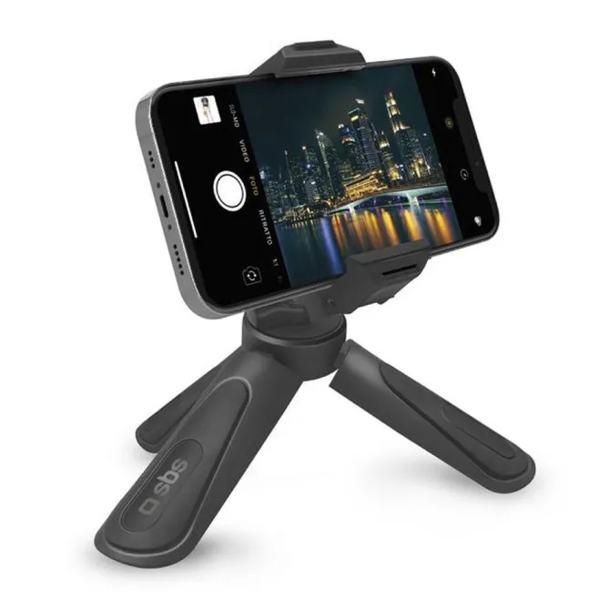 SBS Tripod Pro - Treppiede orientabile con supporto per video e foto