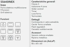 Schaub Lorenz Cucina 60x60 Inox Induzione Elettrica SS640INEX