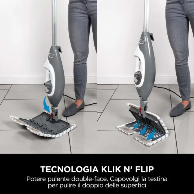 SCOPA A VAPORE 2 IN 1 SHARK KLIK 'N' FLIP CON STEAM BLASTER S6005EU