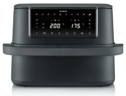 Severin Friggitrice ad Aria Capacità 9 Litri Potenza 2600 Watt Temperatura 60 - 200 °C con Timer colore Nero - FR 2490