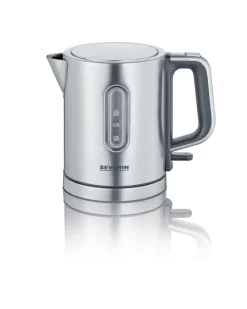 Severin WK 3401 bollitore elettrico 1 Litro, 2400 Watt, Indicatore livello dell'acqua, spegnimento automatico - Acciaio inox