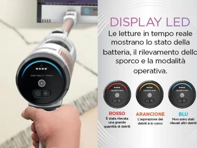 SHARK - ASPIRAPOLVERE SENZA FILO DETECT PRO AUTOSVUOTAMENT - bianco/rosa