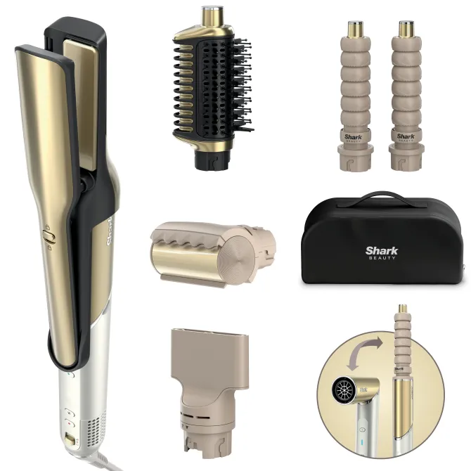 Shark Glam by FlexStyle HD6051SEU Multistyler ad Aria Oro 1500W - Styling Versatile
