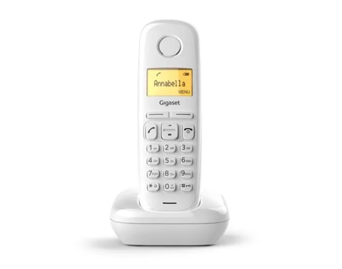 Siemens Gigaset A170, Bianco - Telefono Cordless, Ampio Display Illuminato da 1.5", Lunga durata batterie, Rubrica telefonica 50 contatti