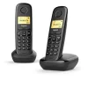 Siemens Gigaset A170 Duo, Nero - Telefono Cordless, Display Illuminato 1.5", Plug & play, Lunga durata batterie