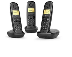 Siemens Gigaset A170 Trio Nero Telefono Cordless 1.5" Lunga durata batterie Plug & play