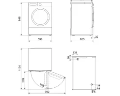 Smeg DN93SL asciugatrice Libera installazione Caricamento frontale 9 kg | Classe D | Bianco